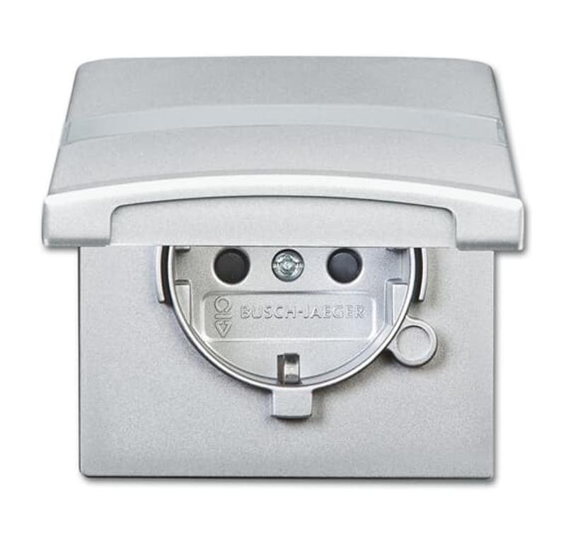 Розетка SCHUKO, 20 EUGKBN-33-101, с крышкой, со шт., Allwetter44, IP44, серебр. алюминий, 16А, 250В. | 2064-0-0300  | 2CKA002064A0300 | ABB — ABB