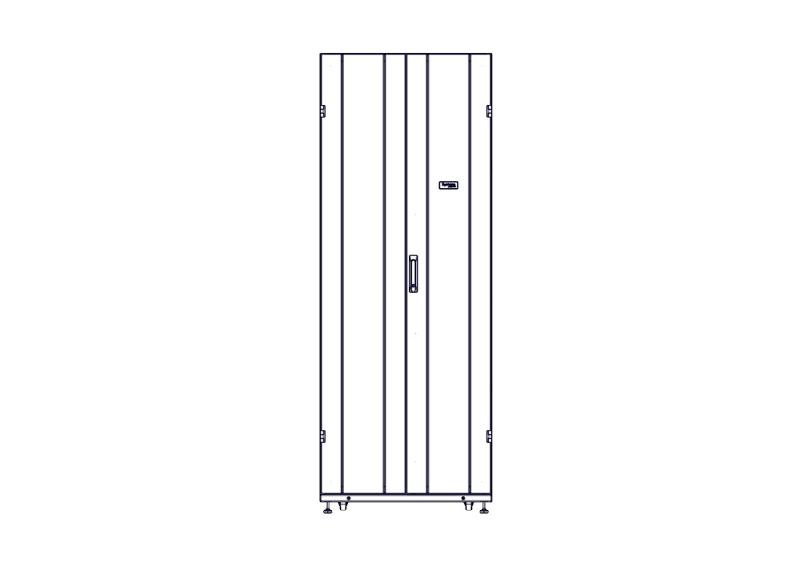 Шкаф Systeme Electric, серия Uniprom, 42U-750/1200, боковые панели 4шт, черный | UR3350 | SE — миниатюра 2