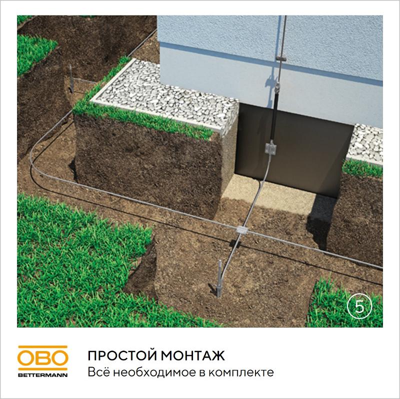 Комплект заземления безмуфтовый D20 мм, 3 м, FT ( EK 219 20 3 ST FT )  | 6841314 | OBO Bettermann — миниатюра 8