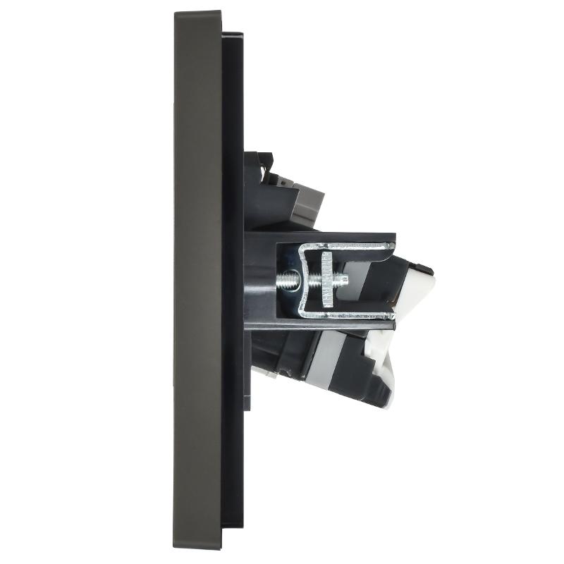 FORTE&PIANO Розетка двойная RJ11+RJ45 кат.5E FP335 серый | FP-KT20-O-1-K03 | IEK — миниатюра 4