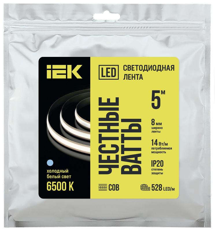 Лента LED 5м COB-528LED freecut 14Вт/м IP20 24В 6500К | LSR11-2-528-20-05 | IEK — IEK (ИЭК)