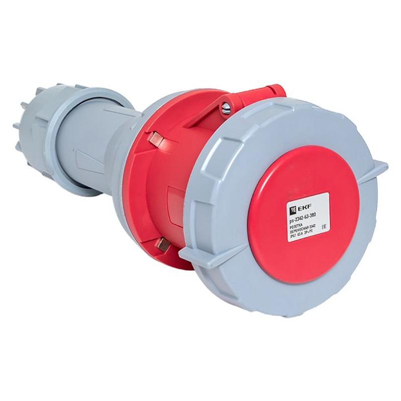 Розетка переносная 2342 3Р+РЕ 63А 380В IP67 EKF PROxima | ps-2342-63-380 | EKF — EKF