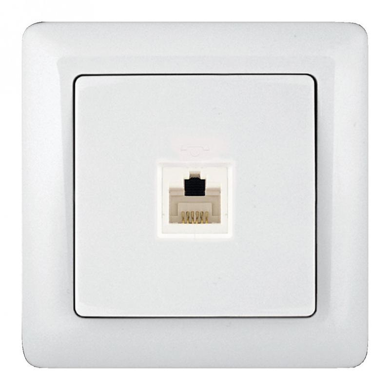 Хит Белый С/У Розетка телефонная RJ11 | RT-4S3-B | SE — миниатюра 2