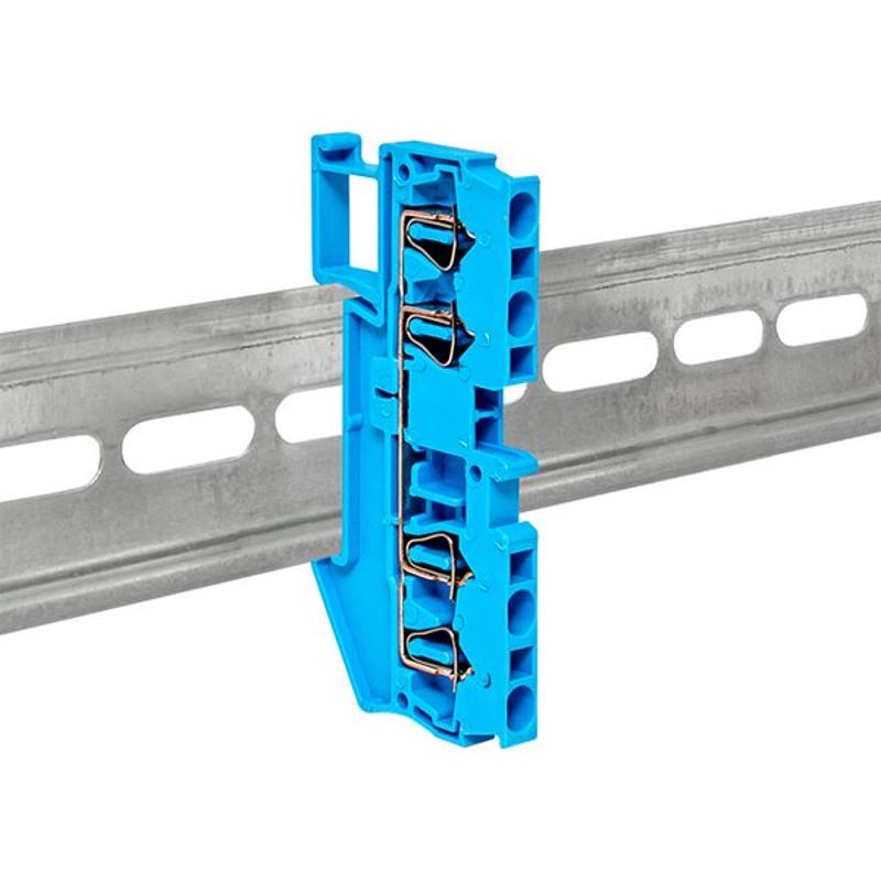 Колодка клеммная пружинная JXB-ST-2.5 28А 4 вывода синяя EKF PROxima | plc-jxb-st-2.5-4-blue | EKF — миниатюра 16