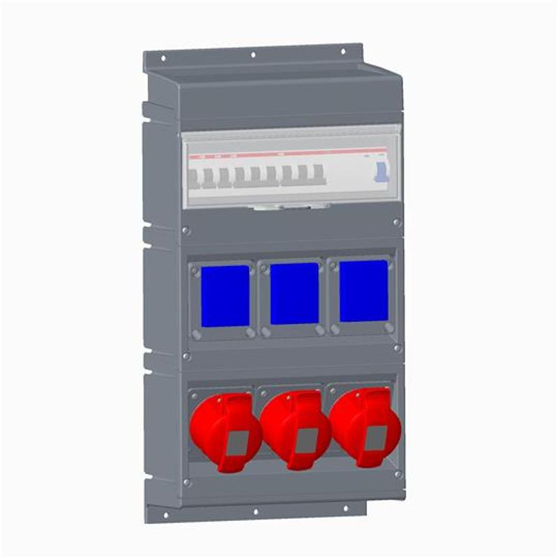 Бокс MPR16/3 с розетками в сборе, IP44, пластик | 2CMA168995R1000 | ABB — ABB