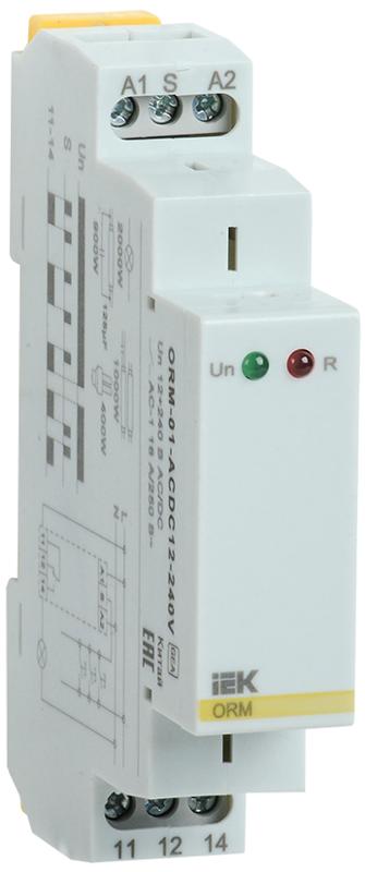 Импульсное реле ORM. 1 конт. 12-240 В AC/DC | ORM-01-ACDC12-240V | IEK — IEK (ИЭК)