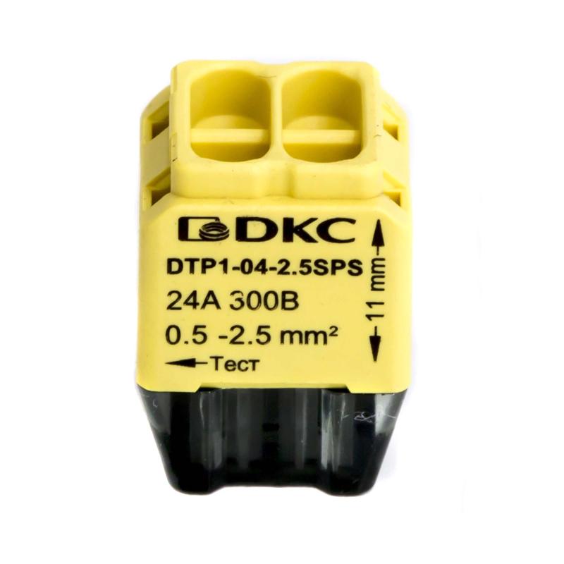 Клеммная колодка на 4 проводника до 2,5 кв. мм. на токи до 24А | DTP1-04-2.5SPS | DKC — миниатюра 2