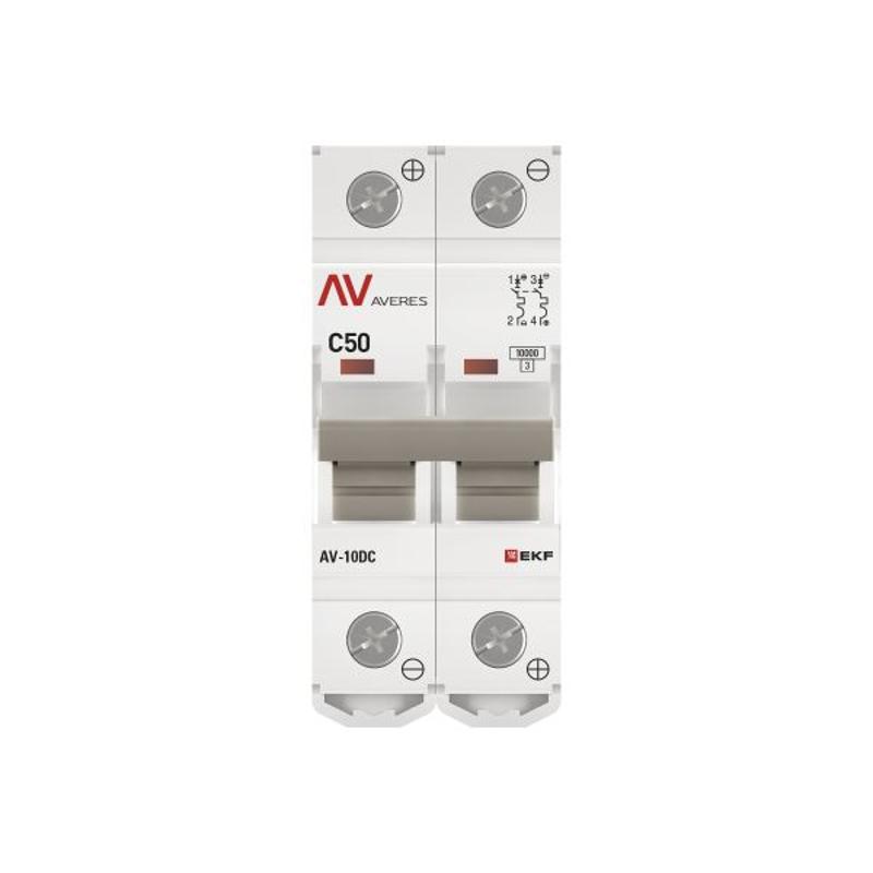 Выключатель автоматический AV-10 DC 2P 50A (C) 10kA  AVERES |mcb10-DC-2-50C-av| EKF — миниатюра 13