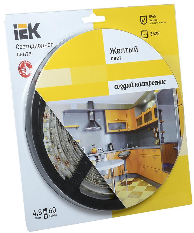 Лента светодиодная LSR-3528Y60-eco 4,8Вт 12В желтый IP65 5м | LSR1-4-060-65-1-05 | IEK — IEK (ИЭК)