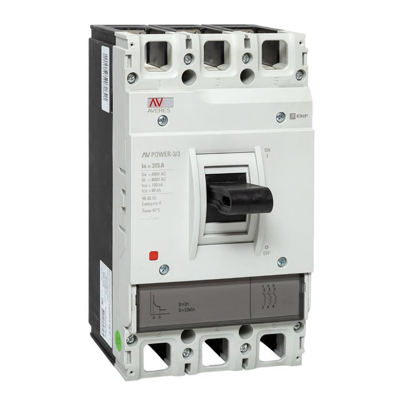 Выключатель автоматический AV POWER-3/3 315А 100kA TR AVERES | mccb-33-315H-TR-av | EKF — EKF