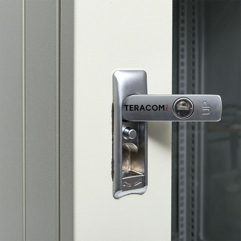 Шкаф настенный 19" TERACOM PRO 15U 600х600 мм дверь стеклянная с замком-ручкой серый|TRP-WLL-1566-40G|EKF — миниатюра 20