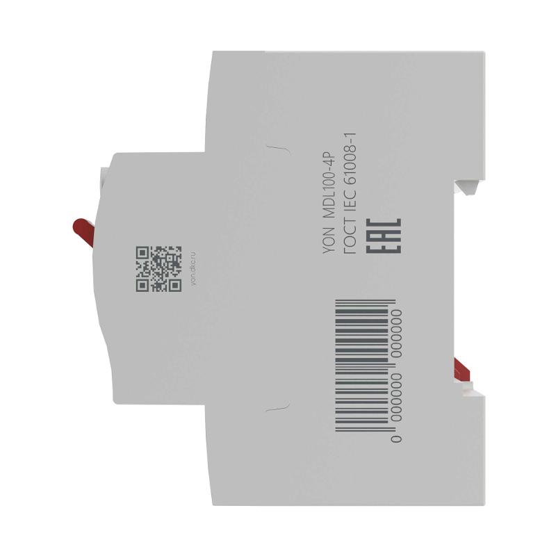 Выключатель дифференциального тока YON max MDL100 3п+N 30mA 40A типАС | MDL100-4P2-40-AC | DKC — миниатюра 3