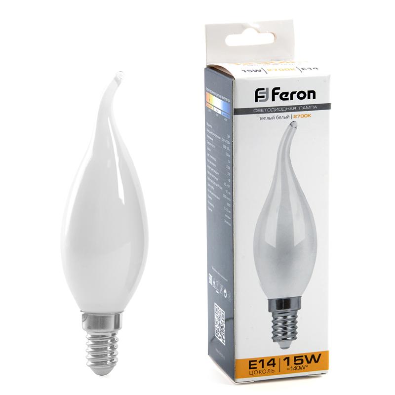 Лампа светодиодная, (15W) 230V E14 2700K матовая, LB-718 | 38260 | FERON — фото 1 | Sento