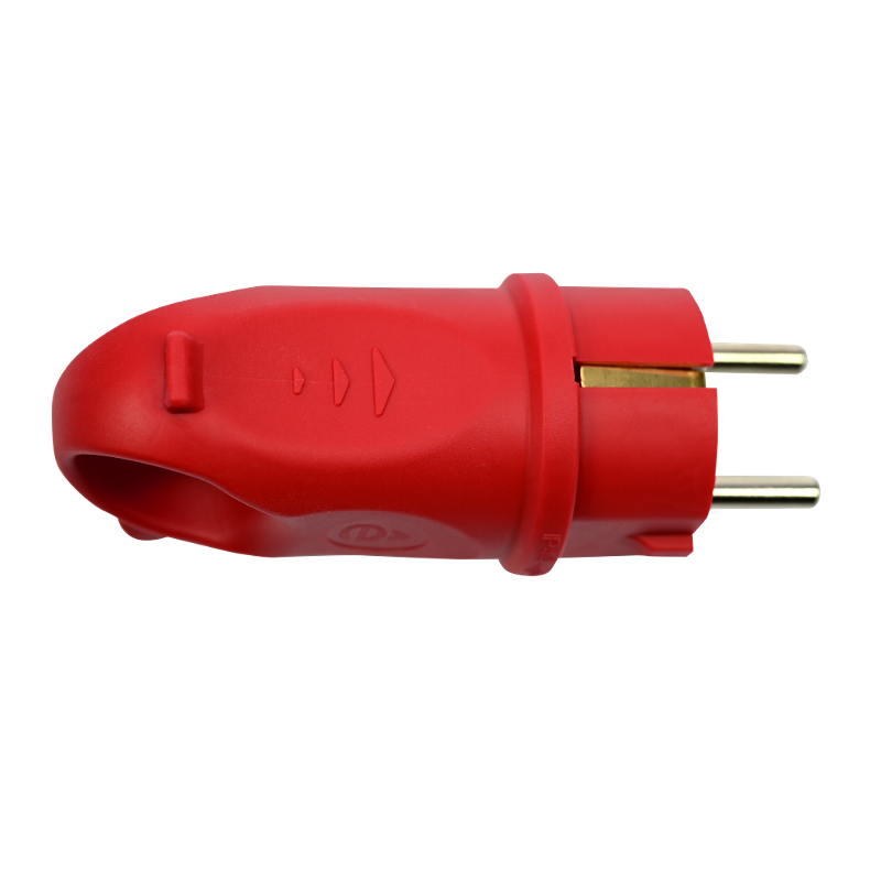 Вилка 2К+З угловая каучуковая 16А/250В IP44 Красная MultiSet | MST1402RD | SE — миниатюра 7