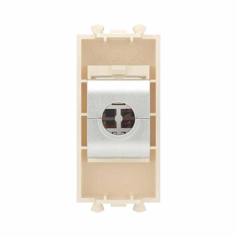 Компьютерная розетка RJ-45 без шторки модульная, кат.6А экранированная, Avanti, ванильная дымка, 1 модуль | 4405771 | DKC — миниатюра 4