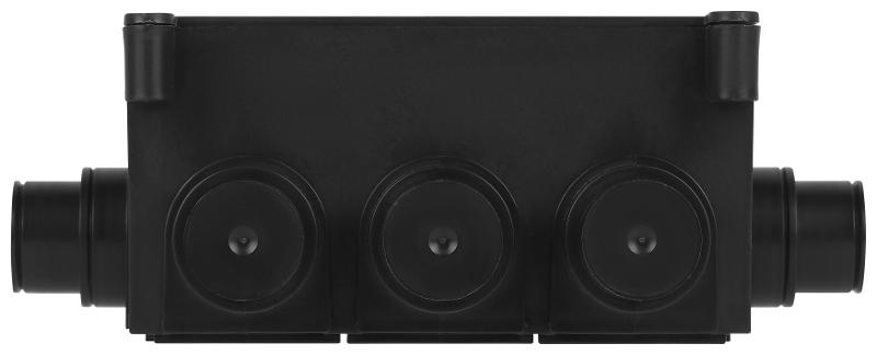 Коробка распаячная ЭРА KRM-118-76-60 черная 118х76х60мм для монолитного строительства 8 входов IP44 | Б0071927 | ЭРА — миниатюра 4