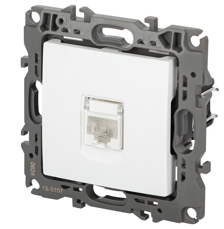 Розетка ЭРА Серия 12 12-3107-01М информационная RJ45, белый матовый  | Б0065712 | ЭРА — миниатюра 3