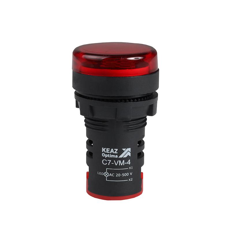 Индикатор напряжения OptiSignal Compact D22 C7-VM-4 красный 20-500 В AC AD22VM | 362189 | КЭАЗ — КЭАЗ (Курский электроаппаратный завод)