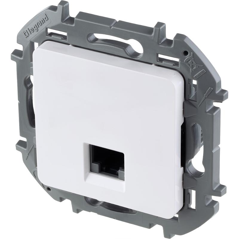 Розетка компьютерная RJ45 категория 6 UTP - Legrand Inspiria - белый — миниатюра 3