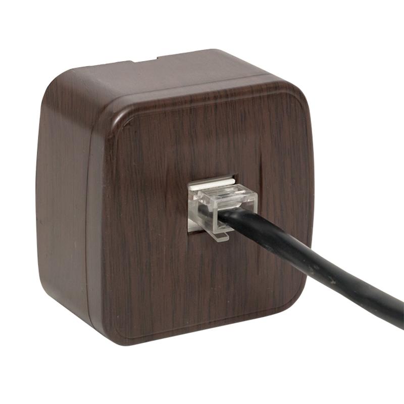 Розетка RJ-45 1-местная ОП Минск, 1А, 120В, тёмное дерево EKF | EGK01-035-40 | EKF — миниатюра 12