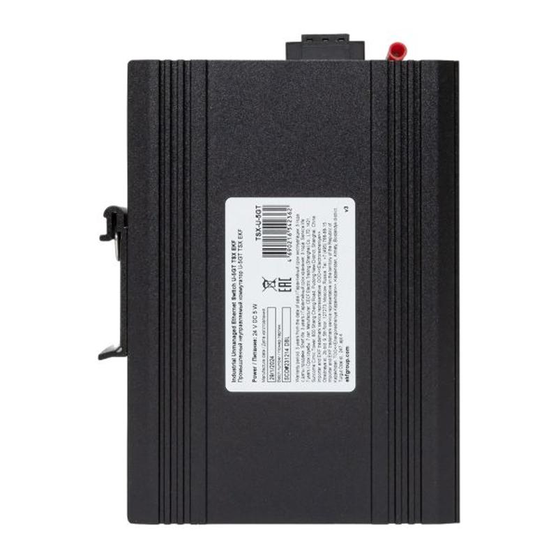 Промышленный неуправляемый коммутатор U-5GT, 5 портов 10/100/1000Base-T(X) RJ45, монтаж на динрейку TSX |TSX-U-5GT|EKF — миниатюра 2