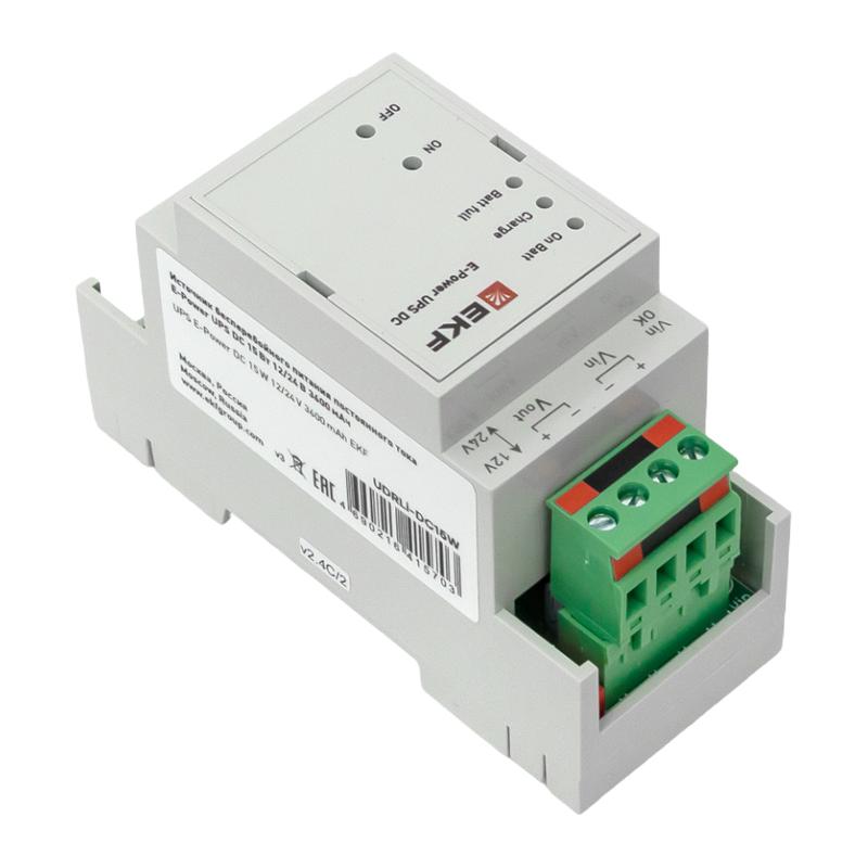 Источник Бесперебойного Питания постоянного тока E-Power UPS DC -15W 12/24V 3600 мАч | UDRLi-DC15W | EKF — миниатюра 11