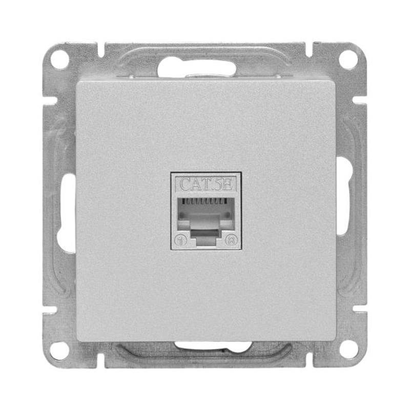 Механизм розетки RJ45 (cat5), алюминий Эпика EKF | UP1-SOA-RJ45-5 | EKF — миниатюра 12