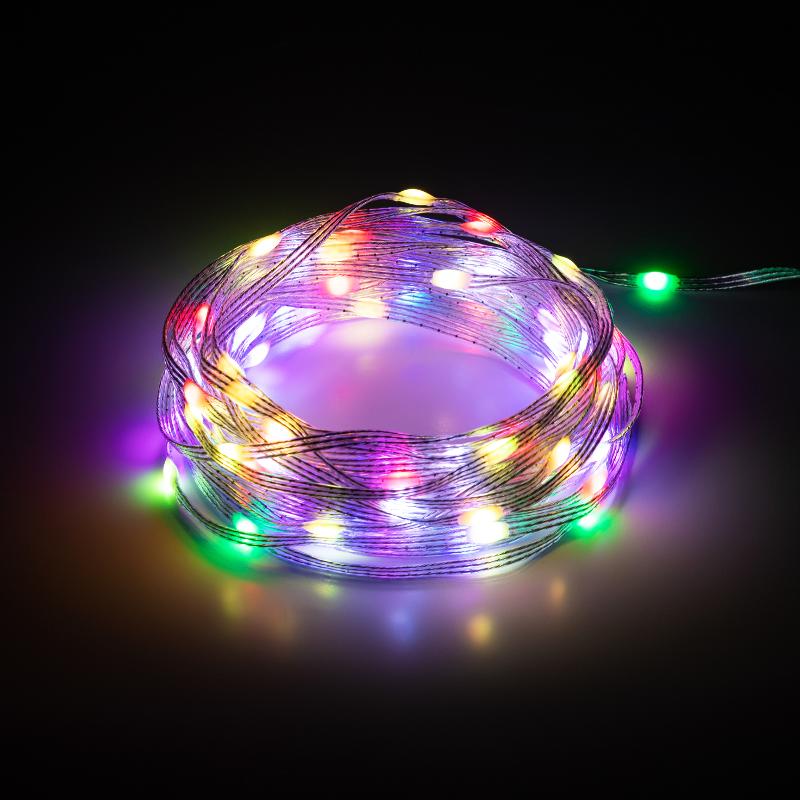 Гирлянда светодиодная   ERASG -01 умная нить RGB 10 м управление через мобильное приложение | Б0060432 | ЭРА — миниатюра 4