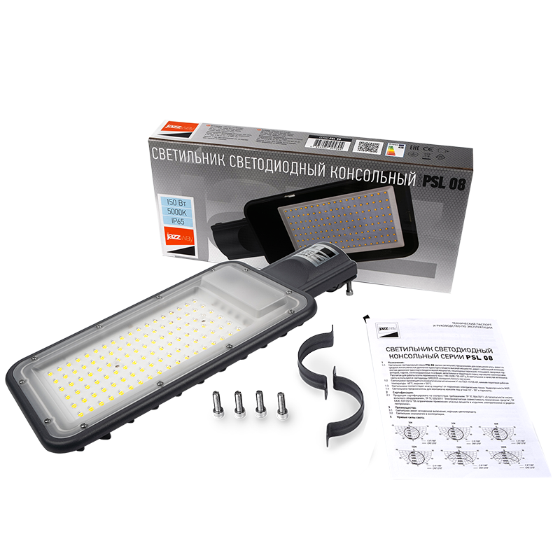 Cветильник светодиодный консольный PSL 08 150w 5000K GR 140/70° IP65 (3г.гар) | .5045842 | Jazzway — миниатюра 6