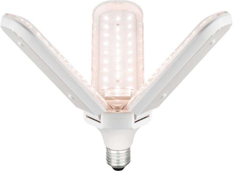 Фитолампа для растений светодиодная  GREEN LINE ФИТО-30W-PFR-E27-GR 3-х лепестковая полного спектра 30 Вт Е27 | Б0064518 | ЭРА — миниатюра 3