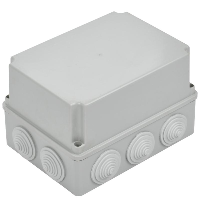 Коробка распределительная КМ41245 для о/п 190х140х120 мм IP44 (RAL7035, 10 гермовводов) | UKO10-190-140-120-K41-44 | IEK — миниатюра 3