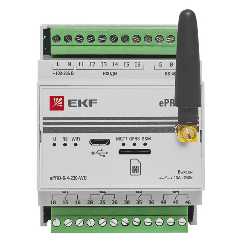 Контроллер базовый ePRO 24 удаленного управления 6вх\4вых 230В WiFi GSM с внешней антенной PROxima | ePRO-6-4-230-WG1 | EKF — миниатюра 13