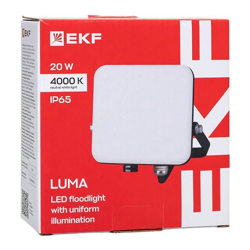 Прожектор светодиодный СДО-4002 20Вт 4000К IP65 с равномерной засветкой LUMA | FLL-4002-20-4000 | EKF — миниатюра 18