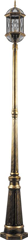 Светильник садово-парковый PL176 60W 230V E27 198*198*2100 черное золото (столб 2,1M) | 11340 | FERON — Feron