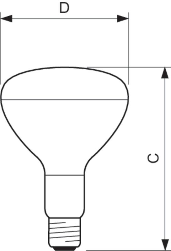 Лампа накаливания ЛОН IR375CH R125 E27 230-250V 1CT/10 | 923223543807 | PHILIPS — миниатюра 2