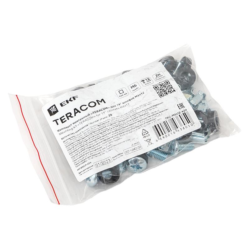 Комплект монтажный TERACOM для 19" шкафов М6х12 (20 компл.) | TRC-M6x12-s20 | EKF — миниатюра 3