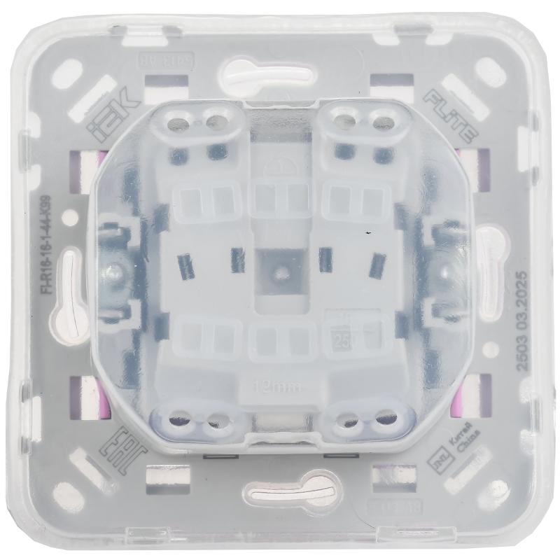 FLITE Розетка с заземлением со шторками с крышкой быстрозажимные клеммы 16А IP44 РСшкр11-1-44-ФлПр пурпурный | FI-R16-16-1-44-K99 | IEK — миниатюра 4