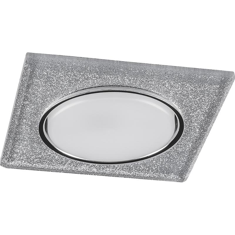 Светильник встраиваемый с белой LED подсветкой CD4040 потолочный GX53 без лампы, серебро, хром | 40517 | Feron — Feron