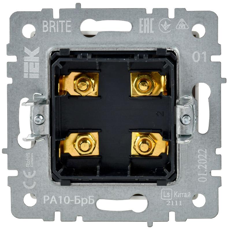 BRITE АудиоРозетка 4-местная РА10-БрБ белый | BR-S40-K01 | IEK — миниатюра 4
