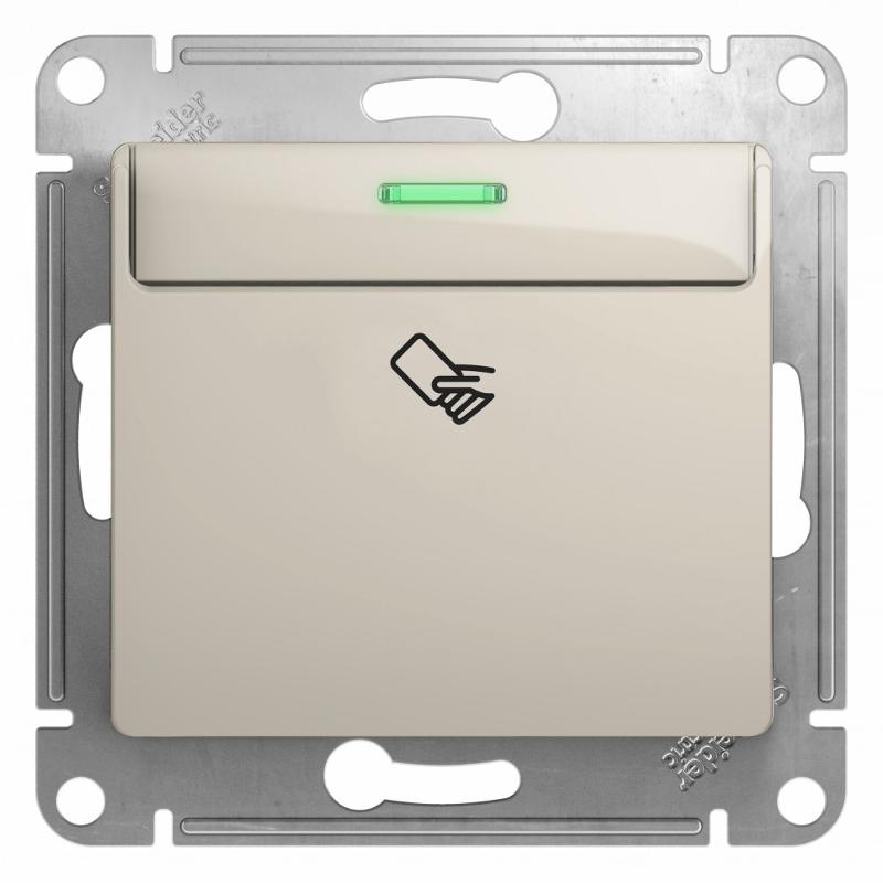 Glossa Молочный Выключатель карточный, сх.6, 10AX | GSL000969 | SE — Systeme Electric