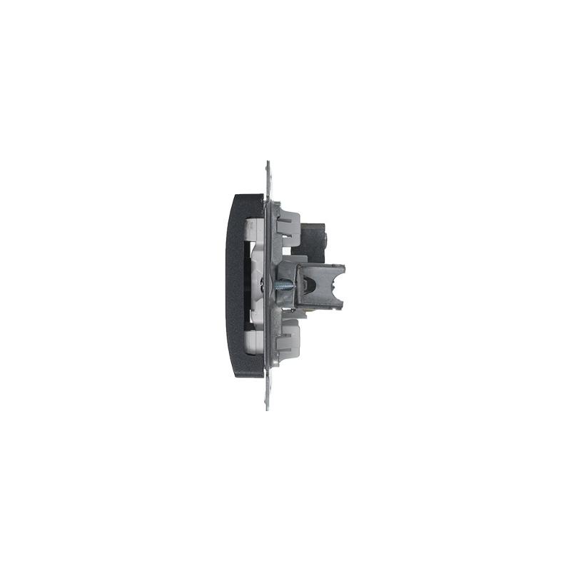 Glossa Антрацит Розетка телефонная RJ11 | GSL000781T | SE — миниатюра 7