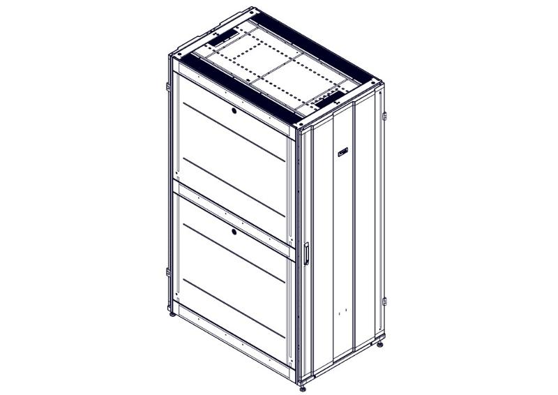 Шкаф Systeme Electric, серия Uniprom, 42U-750/1200, боковые панели 4шт, черный | UR3350 | SE — Systeme Electric