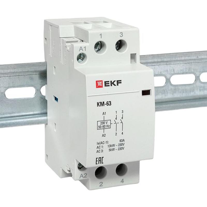Контактор модульный КМ 63А 2NО (2 мод.) EKF PROxima | km-2-63-20 | EKF — миниатюра 6