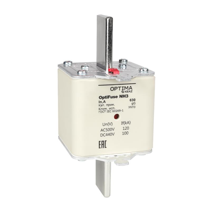 Вставка плавкая OptiFuse NH3-400-gG-УХЛ3 | 374958 | КЭАЗ — КЭАЗ (Курский электроаппаратный завод)