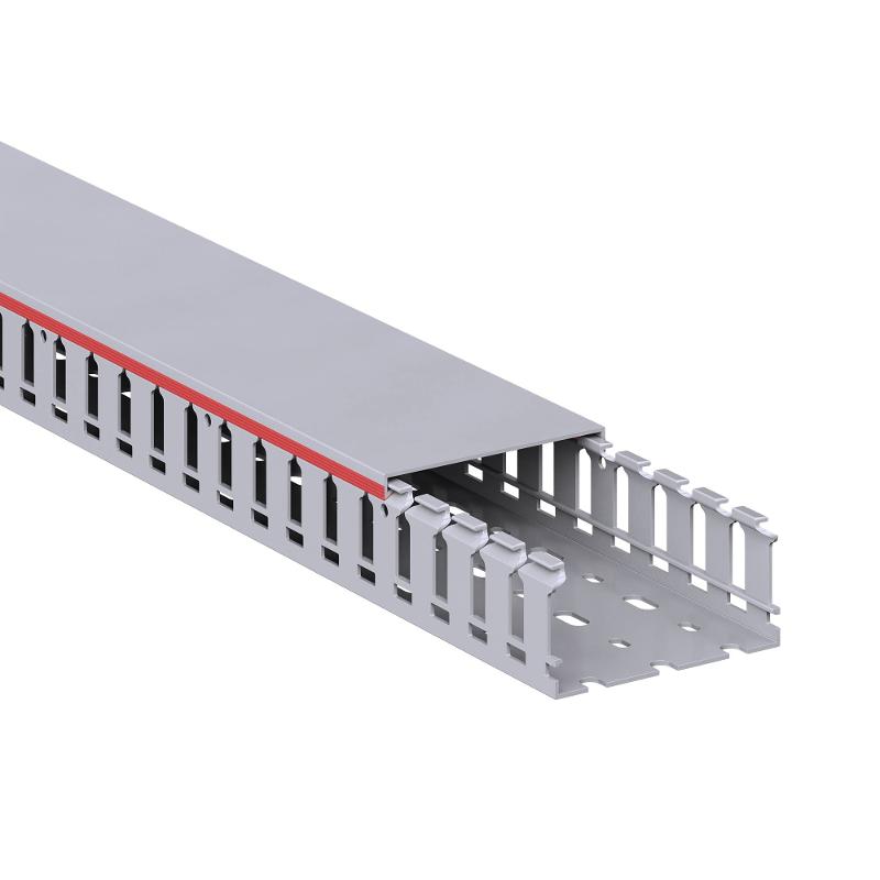 Короб перфорированный, серый RL12 80x40 (ШхВ) зуб - 12мм, паз -8мм  | 00163RL |  DKC — миниатюра 4