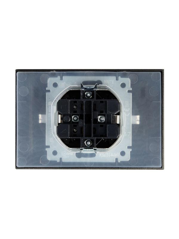 BRITE Розетка 2-ая с крышкой 16А в сб IP44 РСбш12-3-44-БрШ шампань | BR-R26-16-44-K37-F | IEK — миниатюра 4