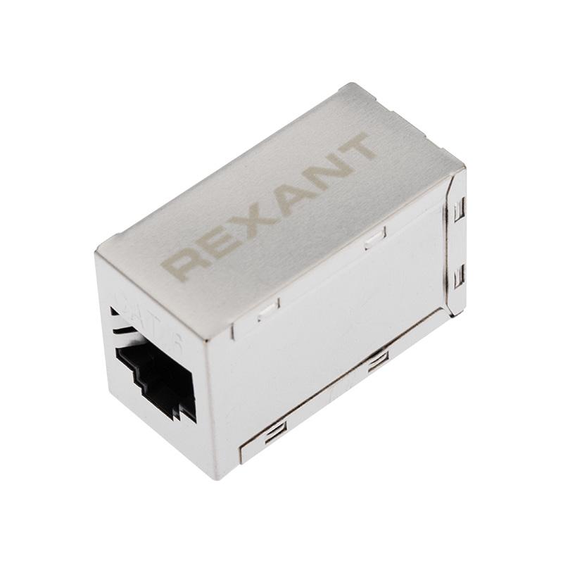 Проходной адаптер, RJ-45(8P-8C), FTP экранированный, категория 6, (гнездо-гнездо), | 03-0109 | REXANT — REXANT