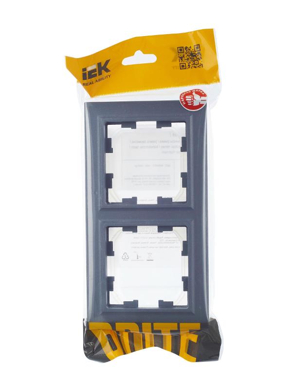 BRITE Рамка 2-ая IP44 РУ-2-БрМ-44 маренго | BR-M22-44-K35 | IEK — миниатюра 5