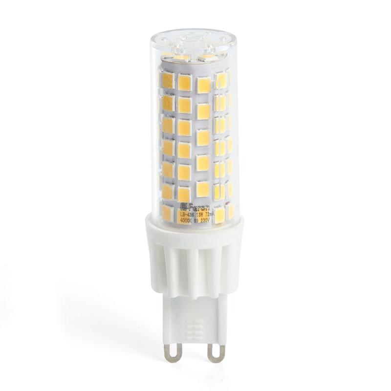Лампа светодиодная, (13W) 230V G9 4000K JCD, LB-436 | 38153 | FERON — миниатюра 3