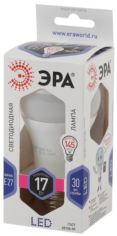 Лампа светодиодная LED 17Вт Е27 6000К A60-17W-860-E27 | Б0031701 | ЭРА — миниатюра 2